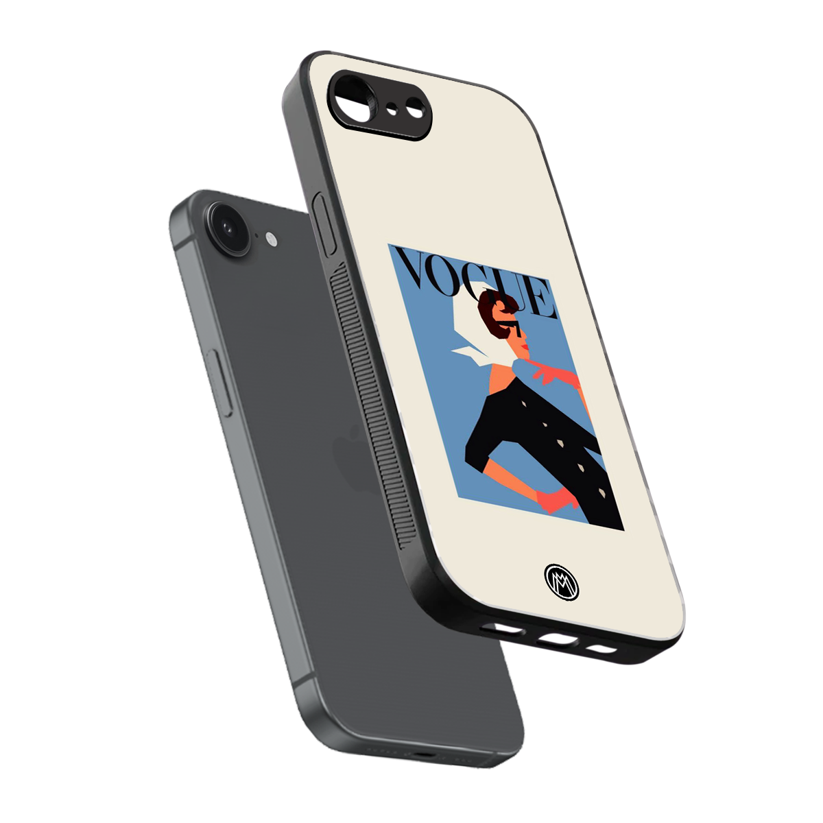 vogue lady back phone cover | glass case for iphone 16e