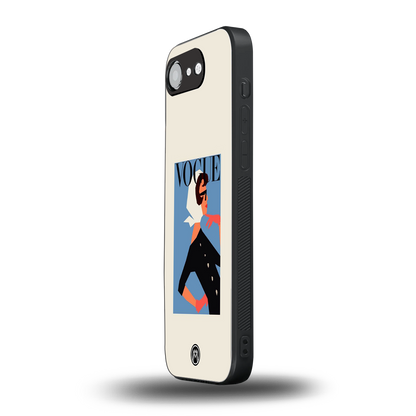 vogue lady back phone cover | glass case for iphone 16e