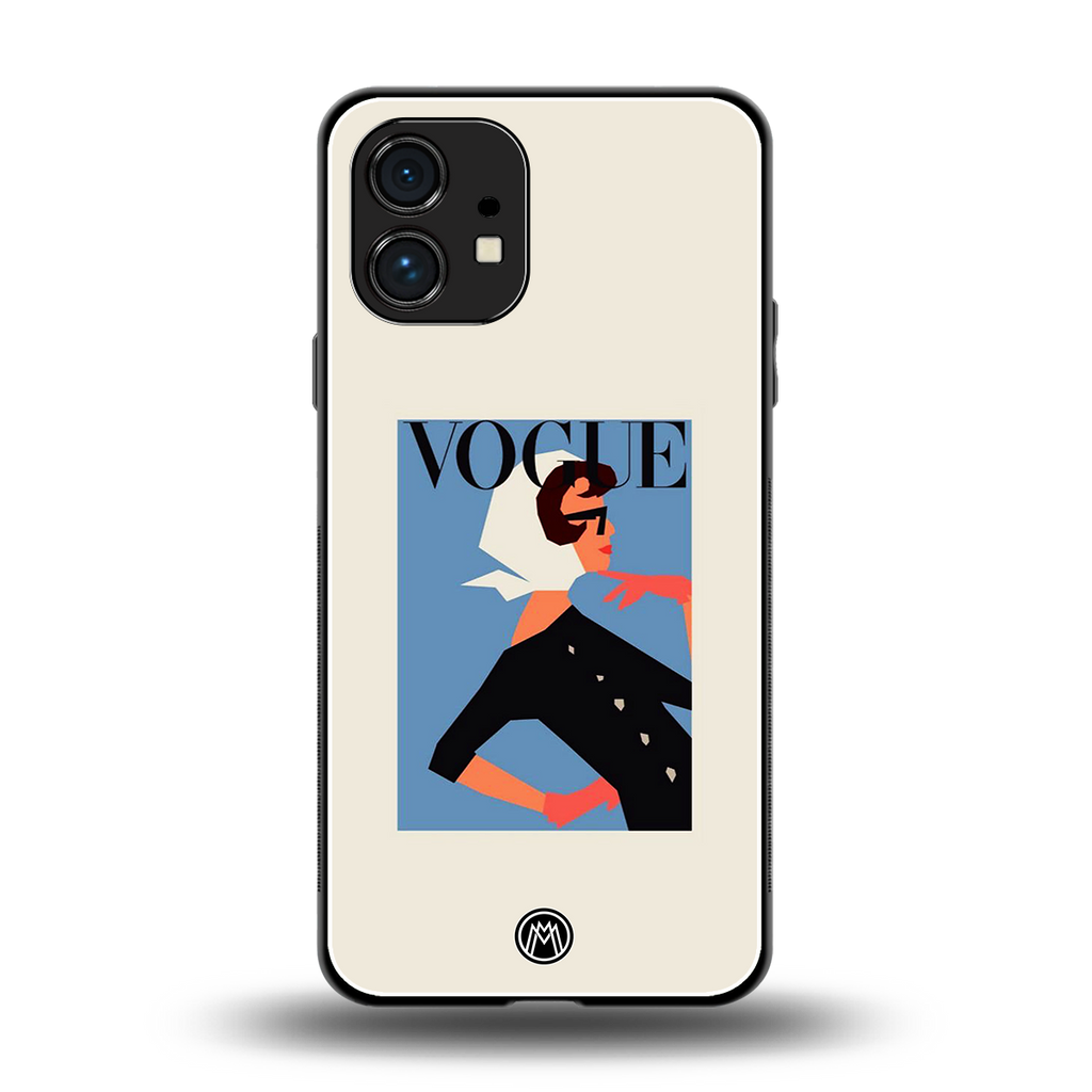 vogue lady back phone cover | glass case for nothing phone 1