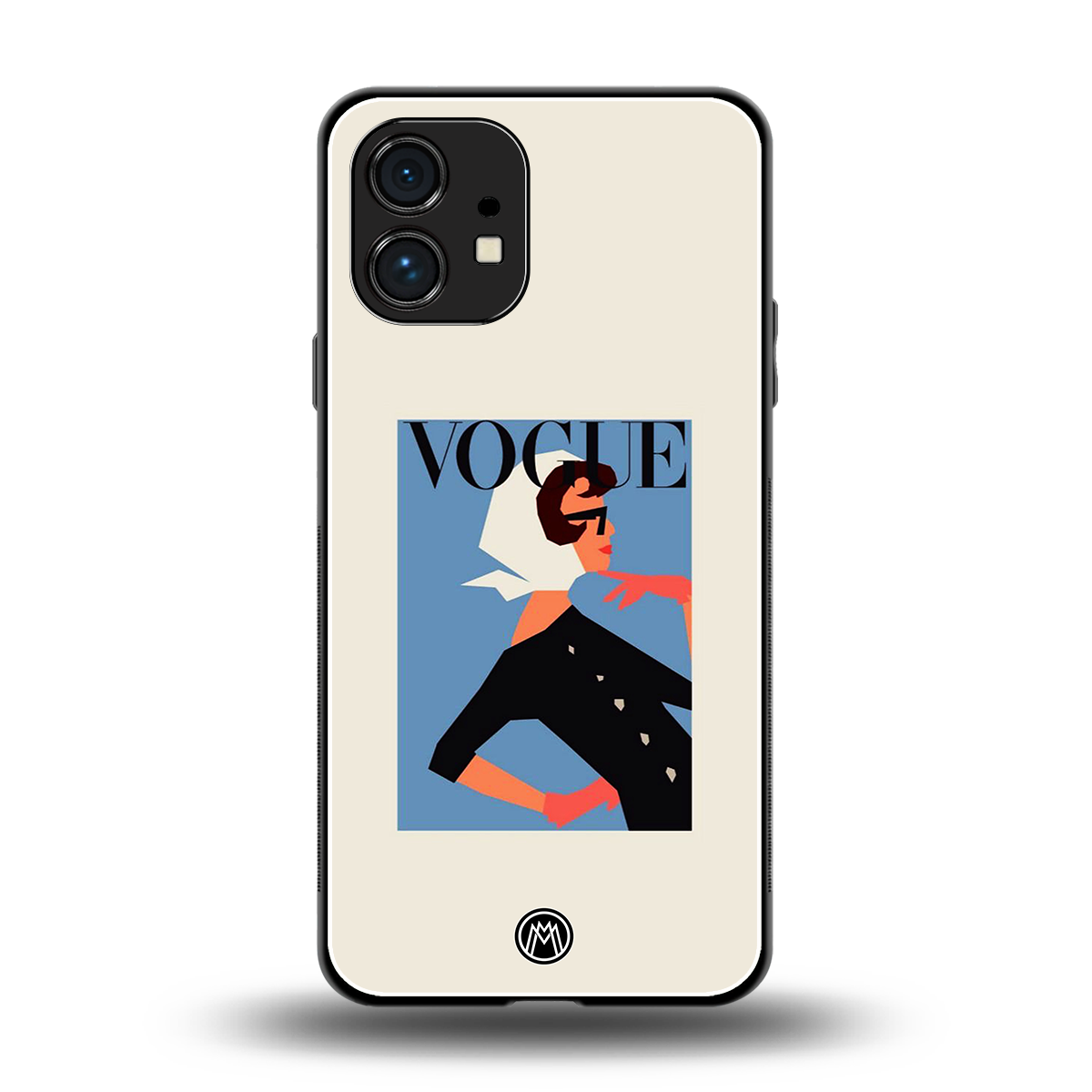 vogue lady back phone cover | glass case for nothing phone 1