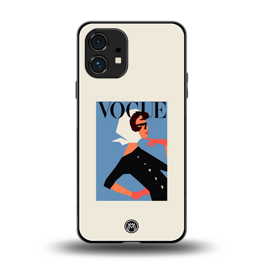 vogue lady back phone cover | glass case for nothing phone 1