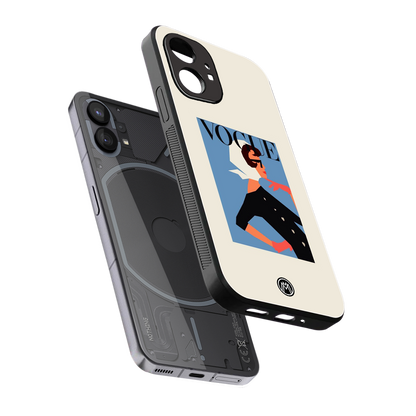 vogue lady back phone cover | glass case for nothing phone 1