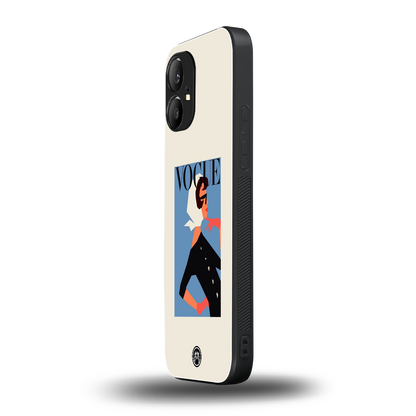 vogue lady back phone cover | glass case for nothing phone 1