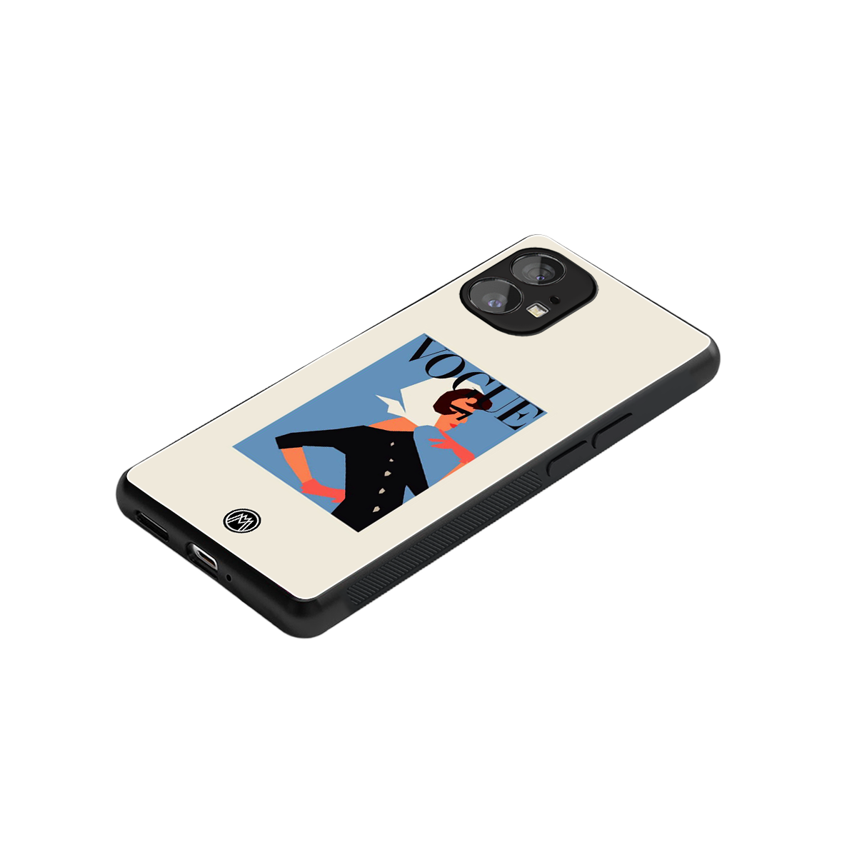 vogue lady back phone cover | glass case for nothing phone 1