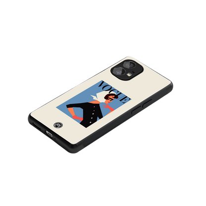 vogue lady back phone cover | glass case for nothing phone 1