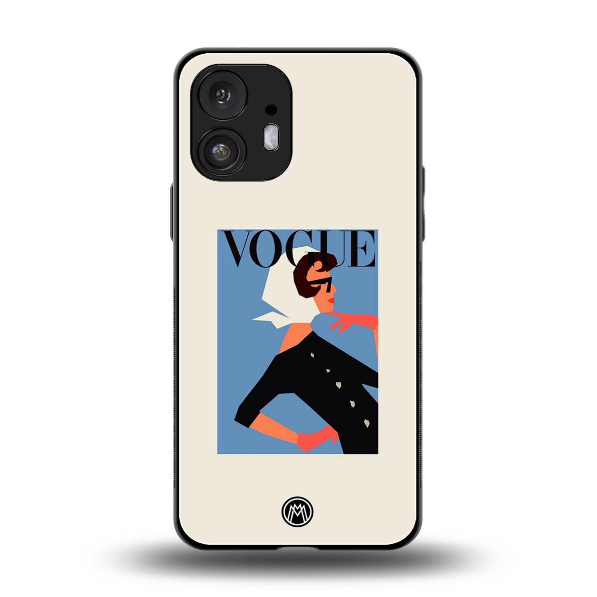 vogue lady back phone cover | glass case for nothing phone 2