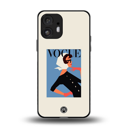 vogue lady back phone cover | glass case for nothing phone 2