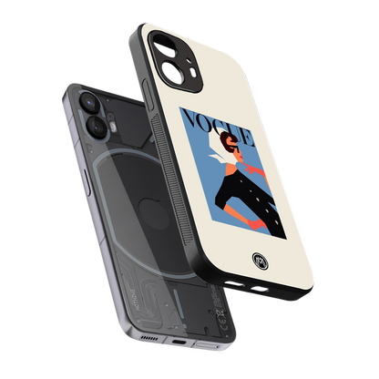 vogue lady back phone cover | glass case for nothing phone 2