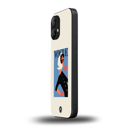 vogue lady back phone cover | glass case for nothing phone 2