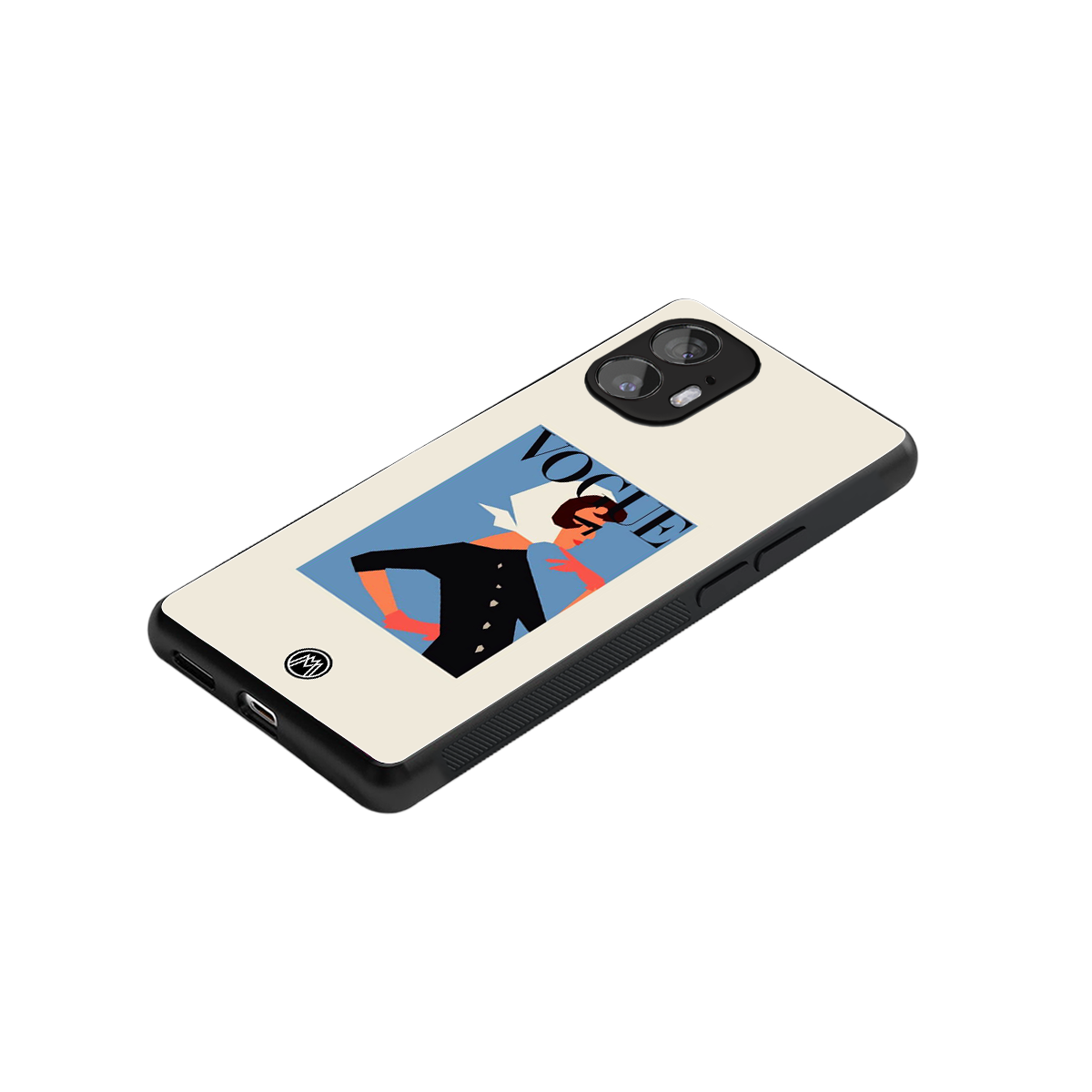 vogue lady back phone cover | glass case for nothing phone 2