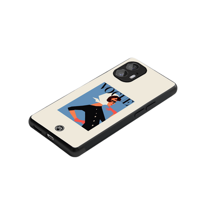 vogue lady back phone cover | glass case for nothing phone 2