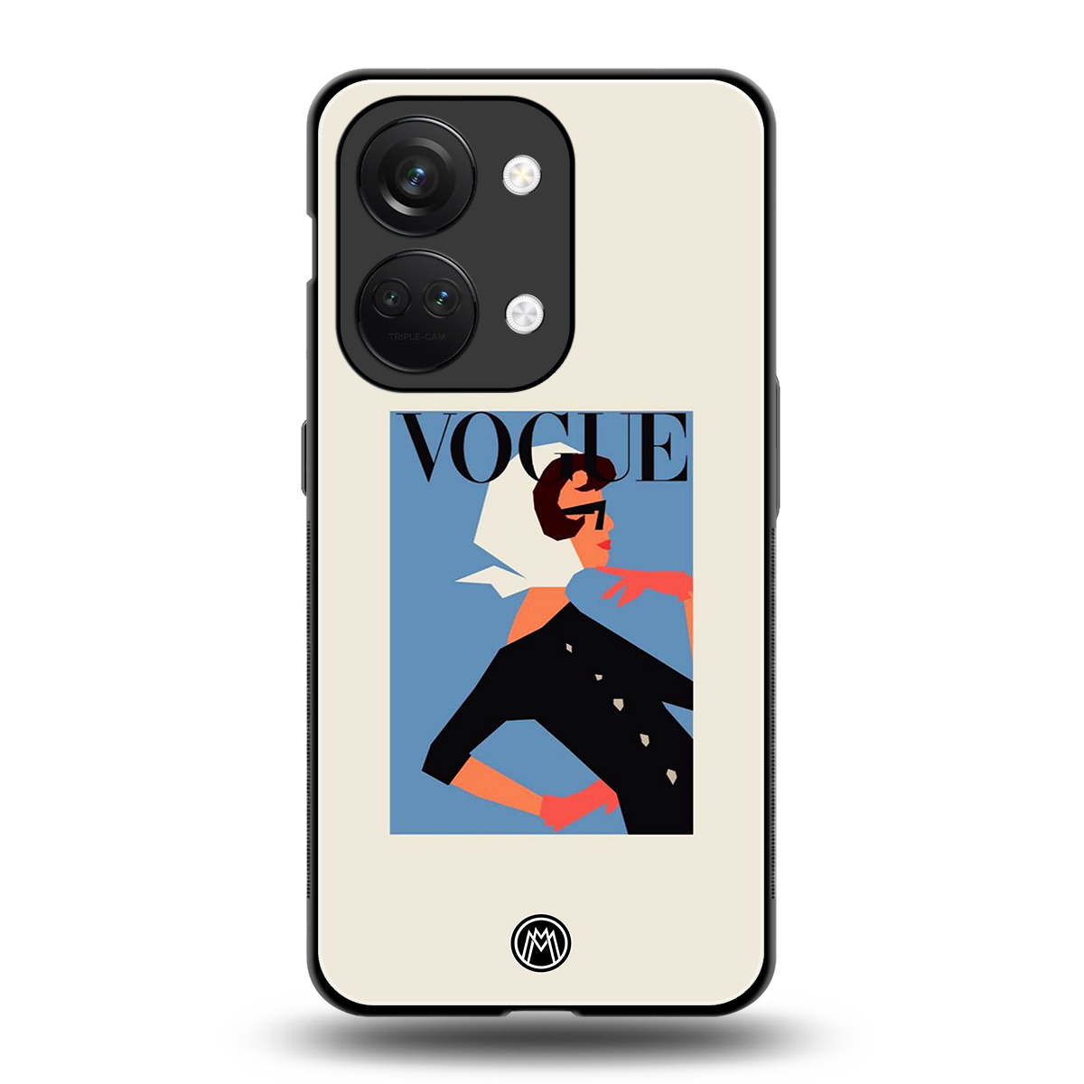 vogue lady back phone cover | glass case for oneplus nord 3