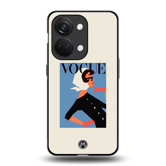 vogue lady back phone cover | glass case for oneplus nord 3