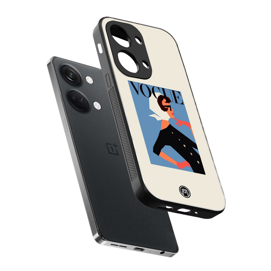 vogue lady back phone cover | glass case for oneplus nord 3