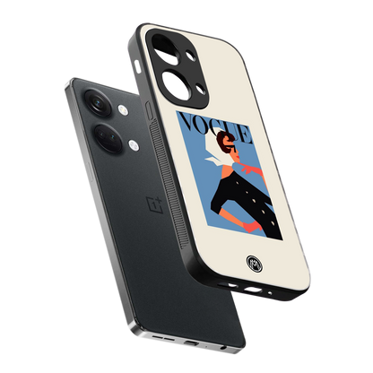 vogue lady back phone cover | glass case for oneplus nord 3