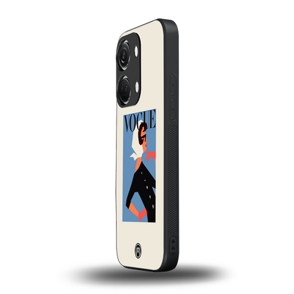 vogue lady back phone cover | glass case for oneplus nord 3