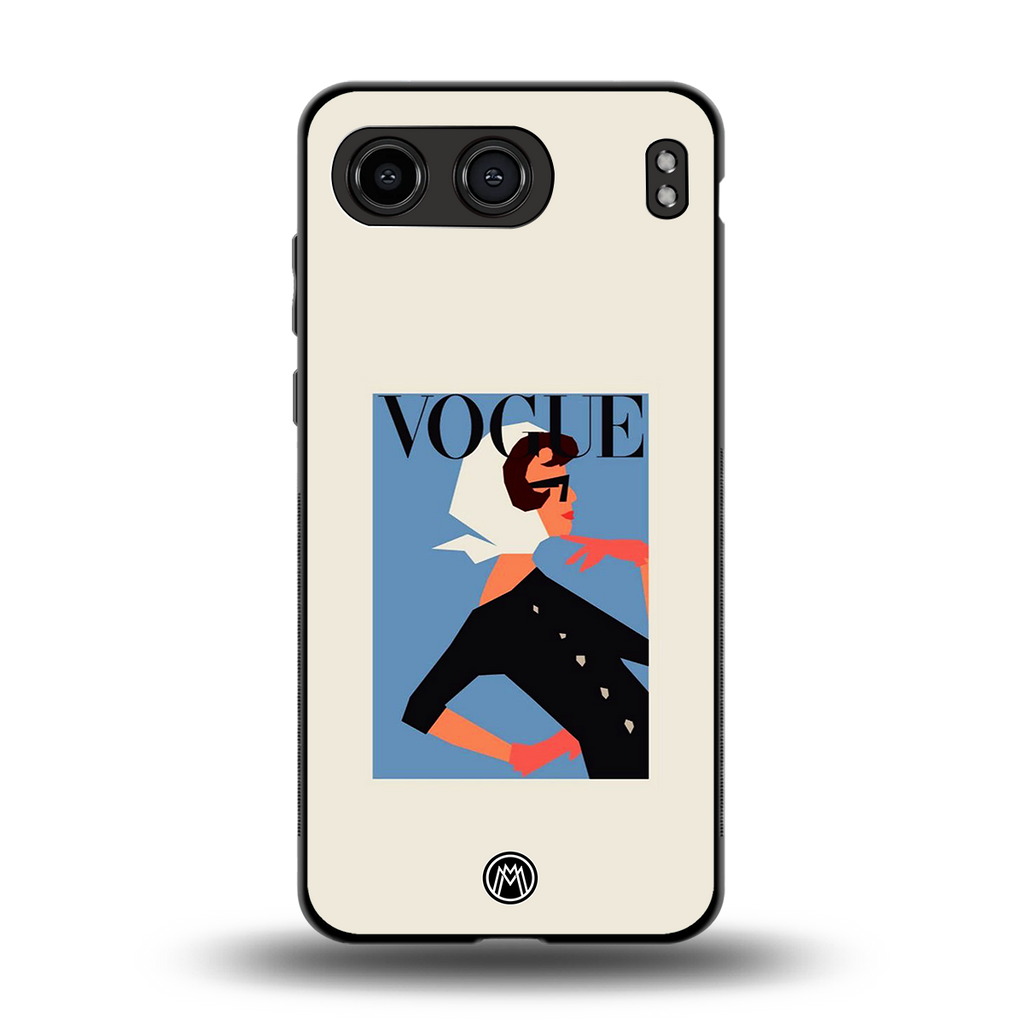 vogue lady back phone cover | glass case for oneplus nord 4