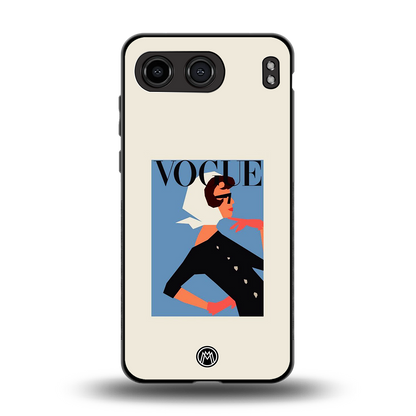 vogue lady back phone cover | glass case for oneplus nord 4