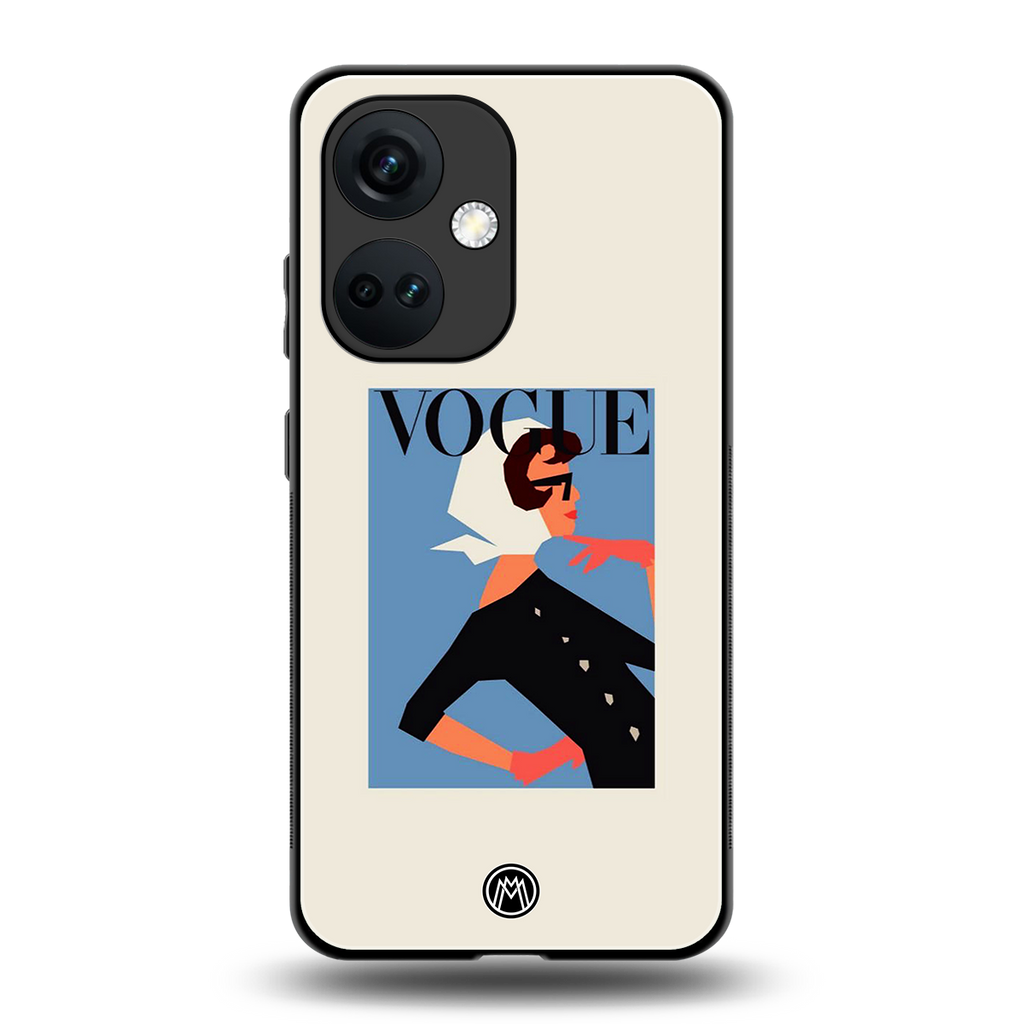 vogue lady back phone cover | glass case for oneplus nord ce 3