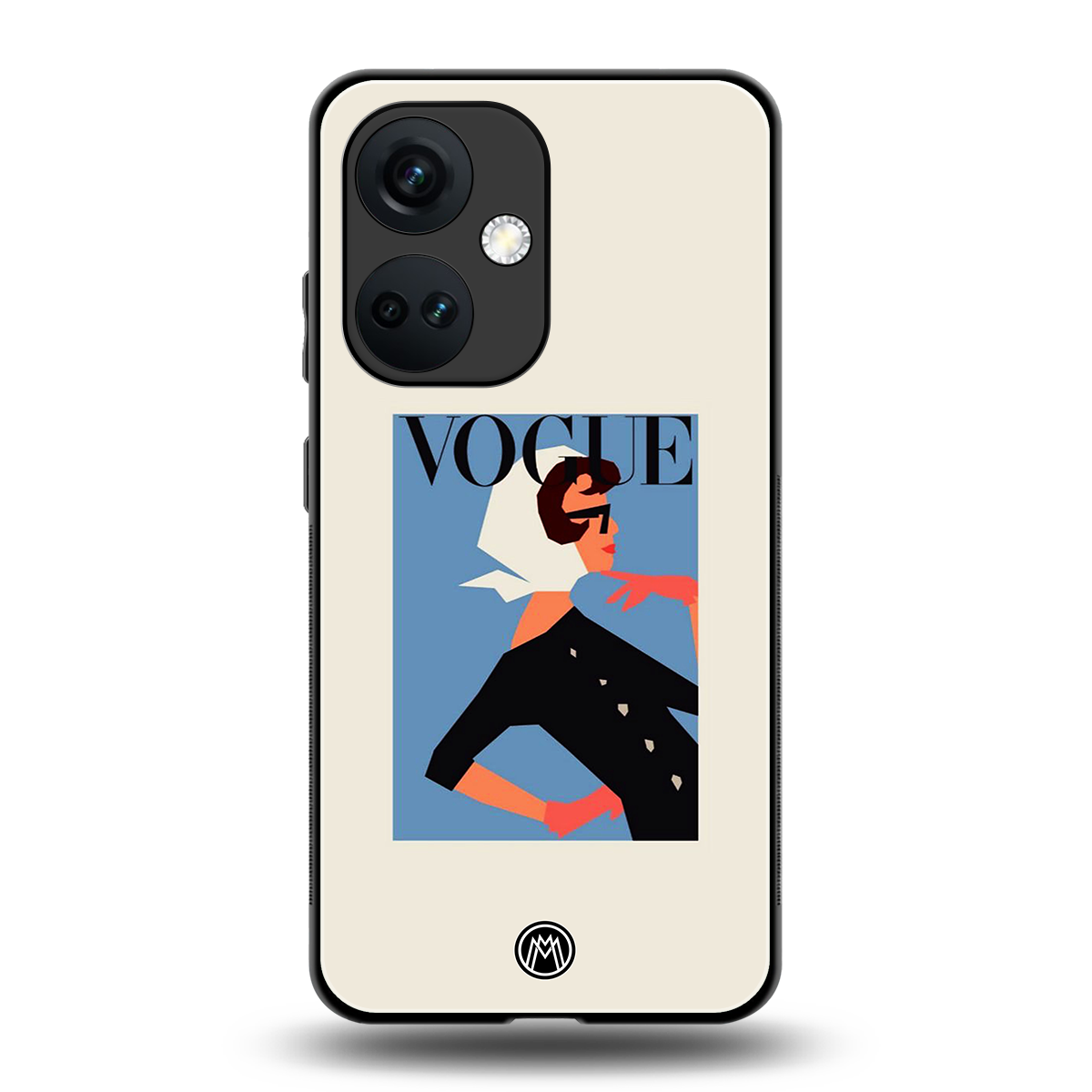 vogue lady back phone cover | glass case for oneplus nord ce 3