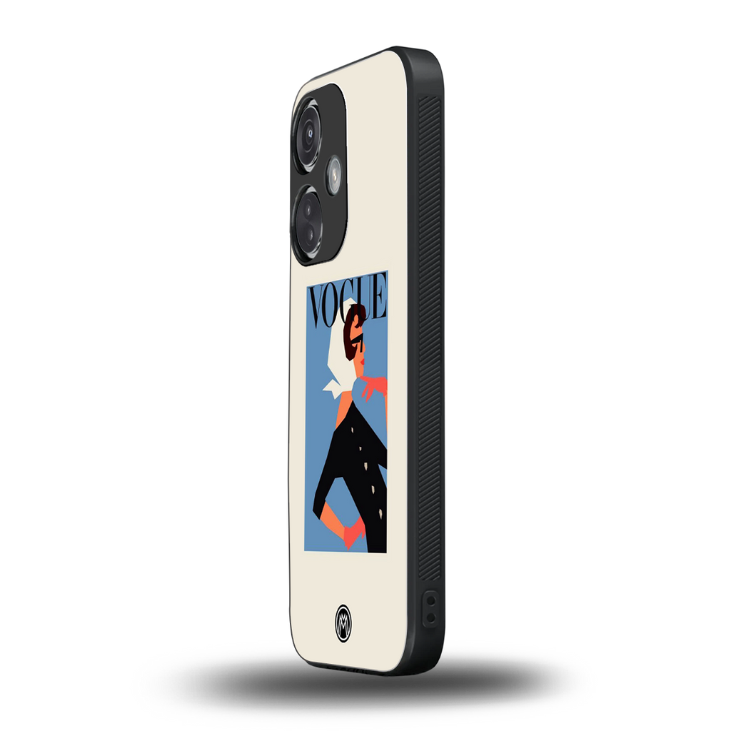 vogue lady back phone cover | glass case for oneplus nord ce 3
