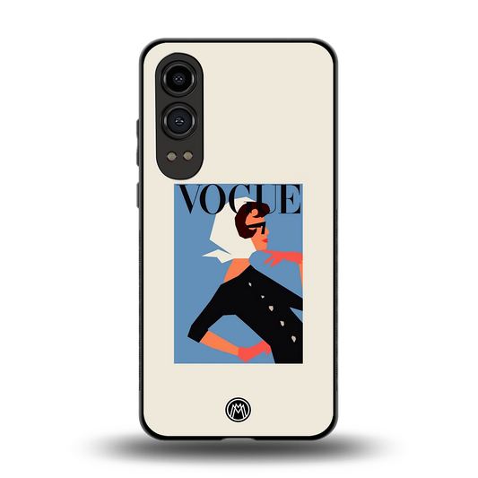 vogue lady back phone cover | glass case for oneplus nord ce 4 lite