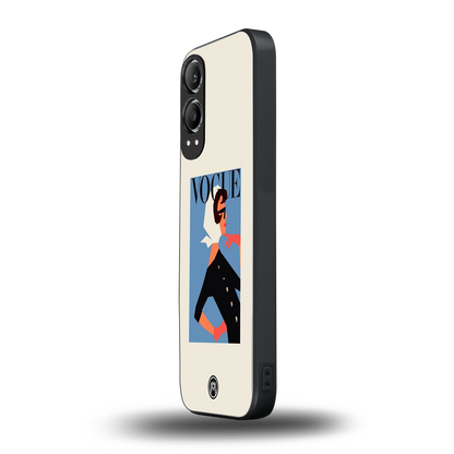 vogue lady back phone cover | glass case for oneplus nord ce 4 lite