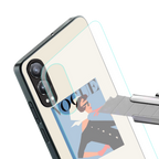 vogue lady back phone cover | glass case for oneplus nord ce 4 lite