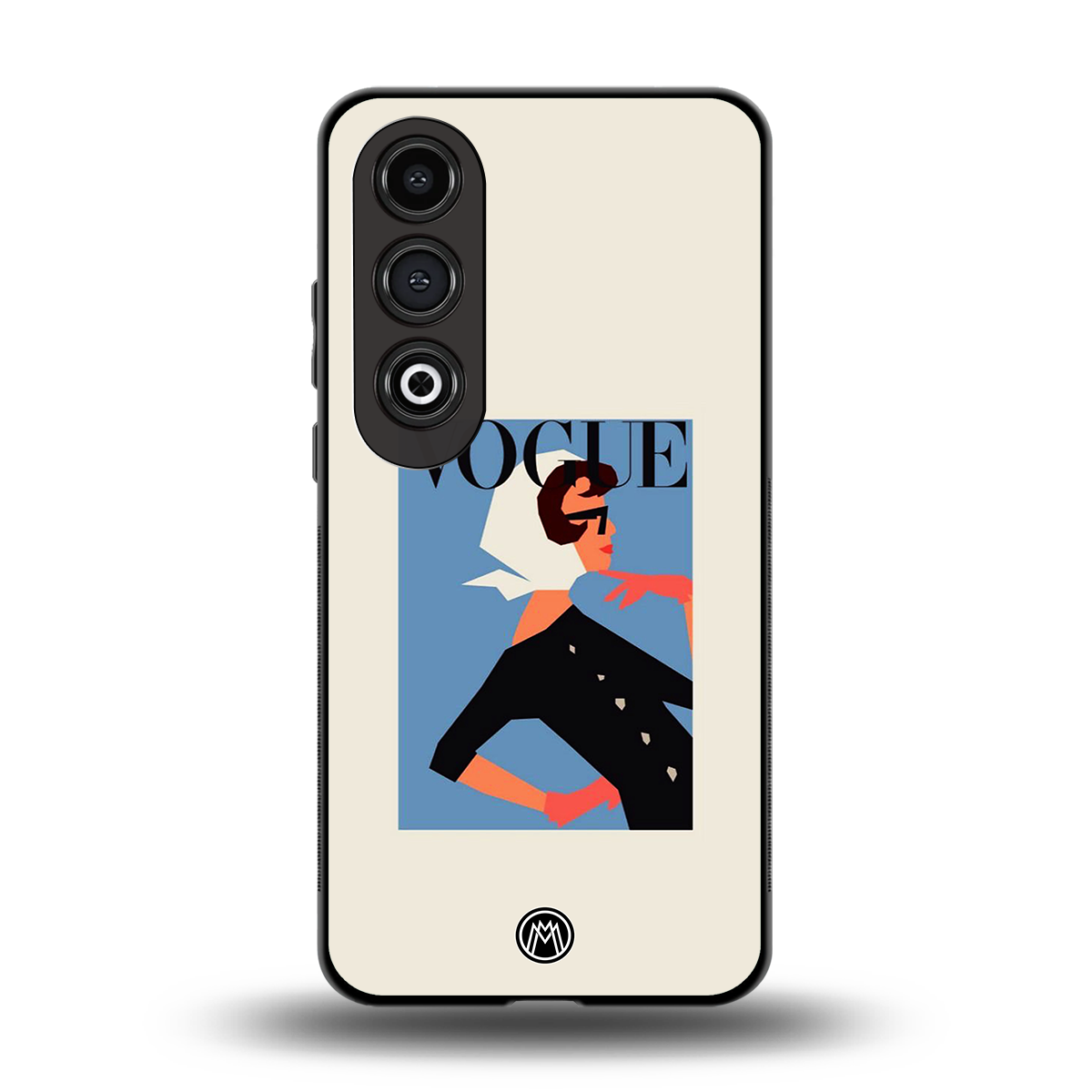 vogue lady back phone cover | glass case for oneplus nord ce 4
