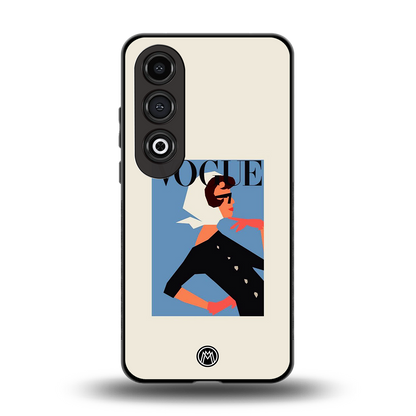 vogue lady back phone cover | glass case for oneplus nord ce 4