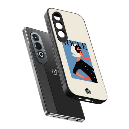 vogue lady back phone cover | glass case for oneplus nord ce 4