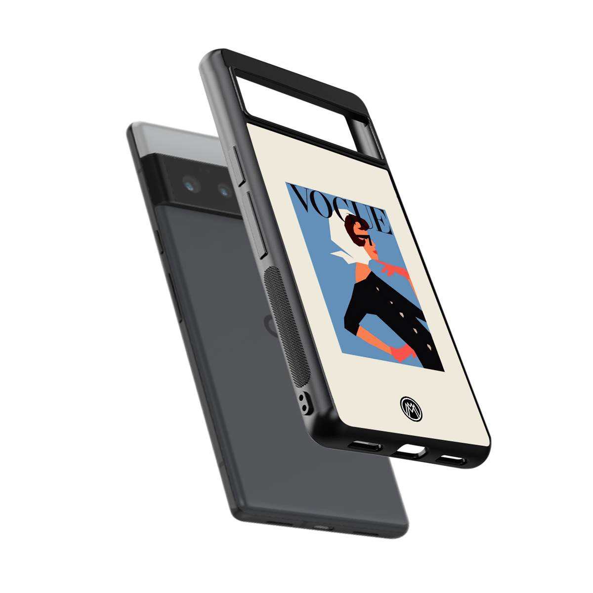 vogue lady back phone cover | glass case for google pixel 6 pro