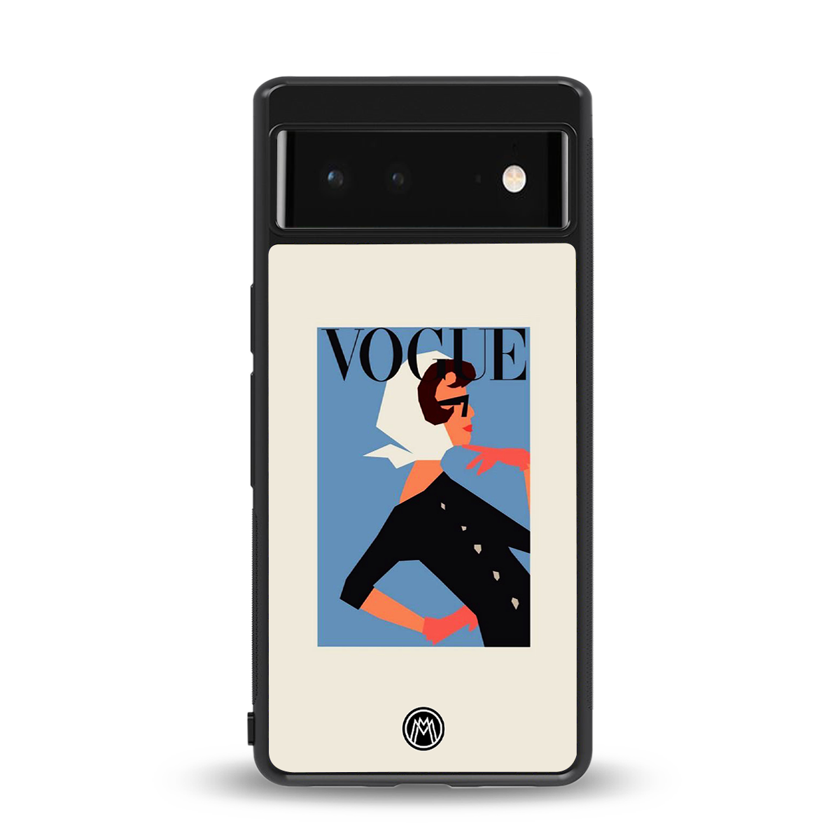 vogue lady back phone cover | glass case for google pixel 6