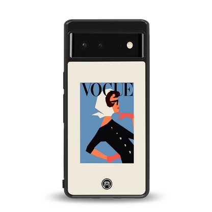 vogue lady back phone cover | glass case for Google Pixel 6A