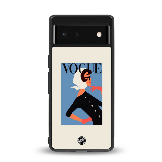 vogue lady back phone cover | glass case for Google Pixel 6A