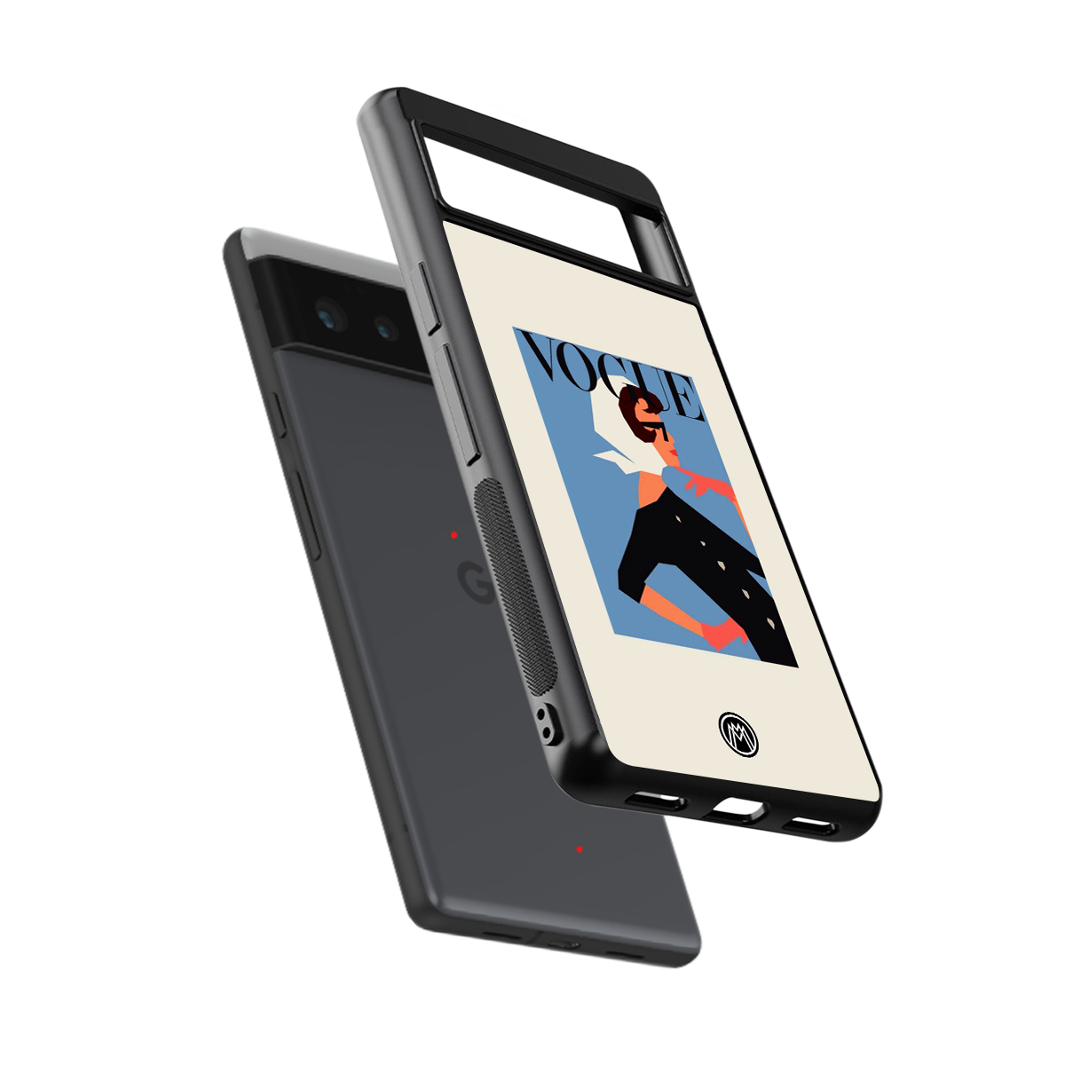 vogue lady back phone cover | glass case for google pixel 6