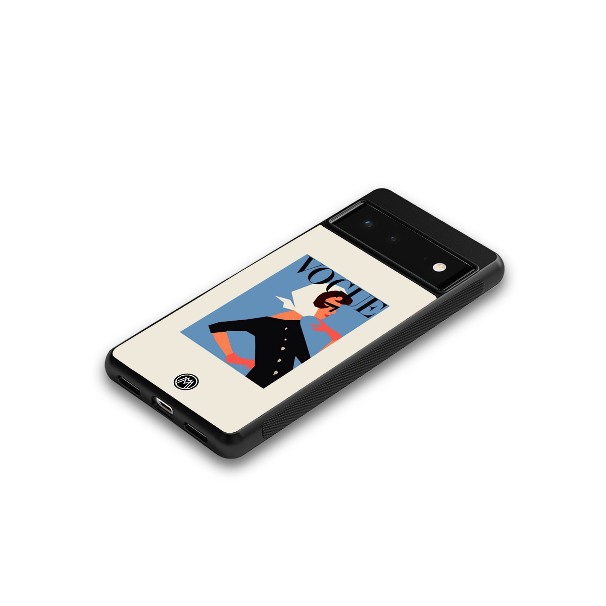 vogue lady back phone cover | glass case for google pixel 6