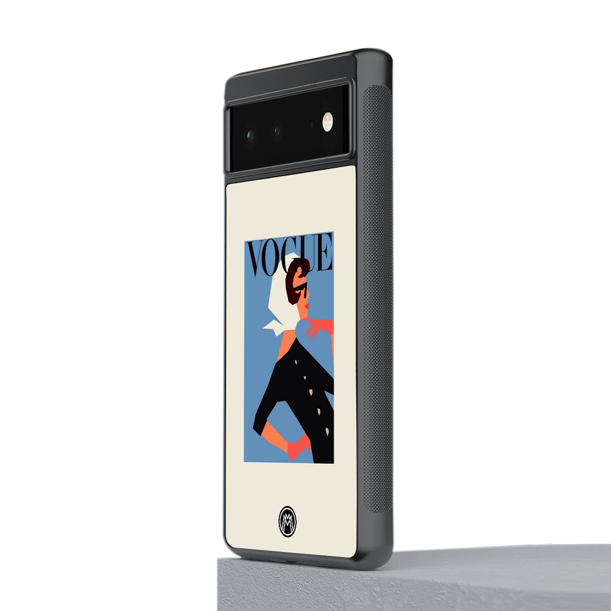 vogue lady back phone cover | glass case for google pixel 6
