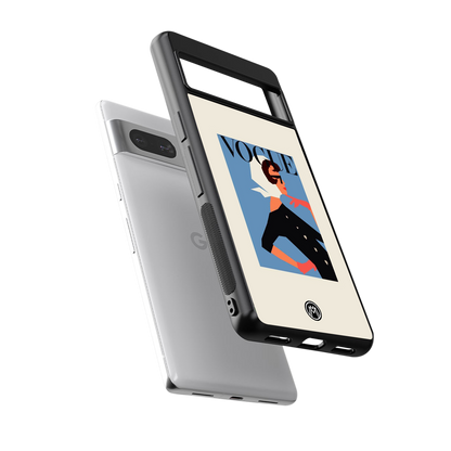 vogue lady back phone cover | glass case for Google Pixel 7