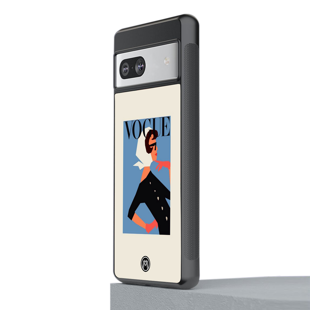 vogue lady back phone cover | glass case for Google Pixel 7