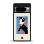 vogue lady back phone cover | glass case for google pixel 8 pro