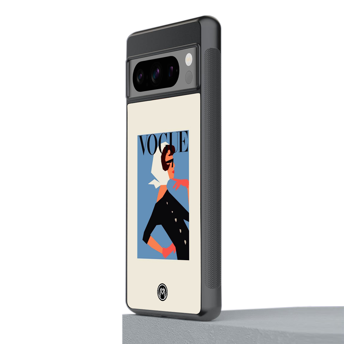 vogue lady back phone cover | glass case for google pixel 8 pro