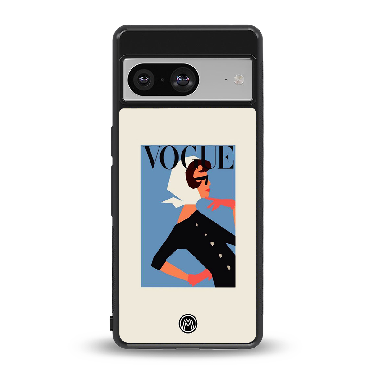 vogue lady back phone cover | glass case for Google Pixel 8