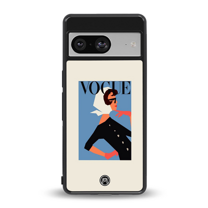 vogue lady back phone cover | glass case for Google Pixel 8