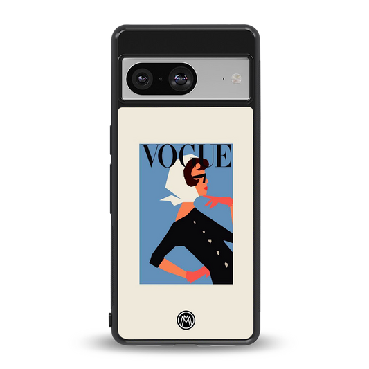 vogue lady back phone cover | glass case for Google Pixel 8