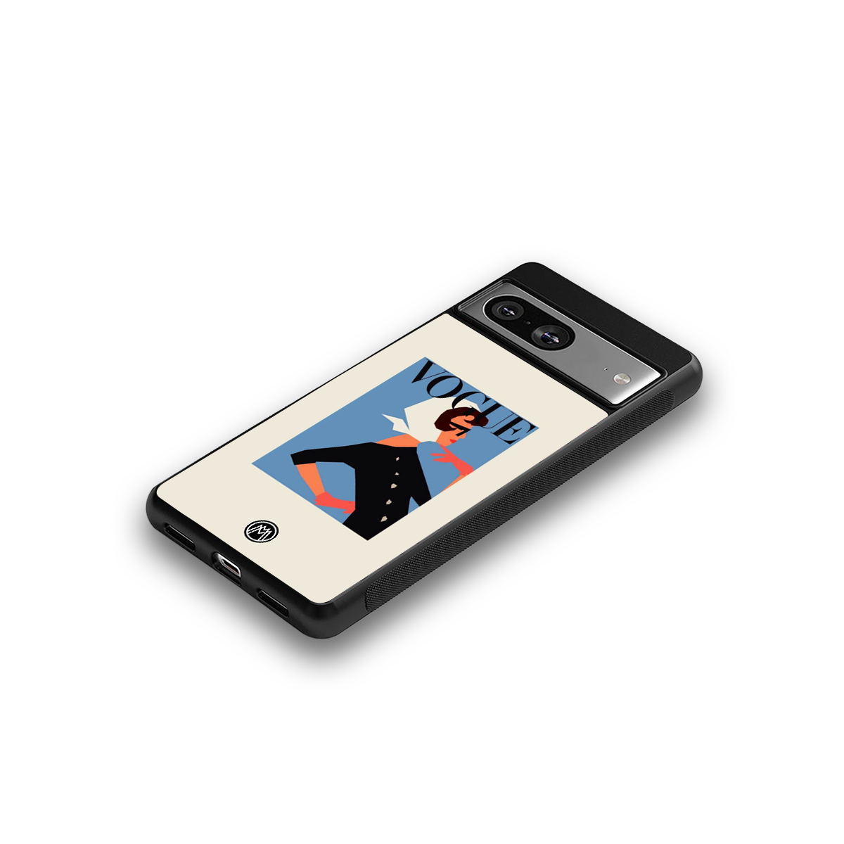 vogue lady back phone cover | glass case for Google Pixel 8