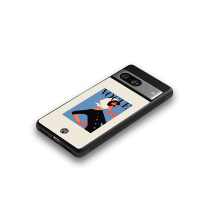 vogue lady back phone cover | glass case for Google Pixel 8