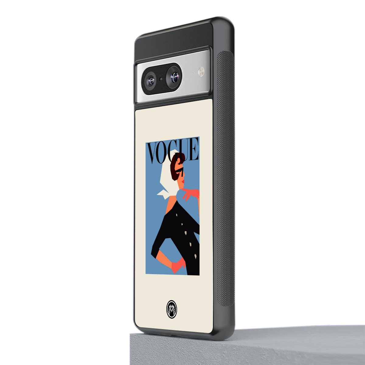 vogue lady back phone cover | glass case for Google Pixel 8