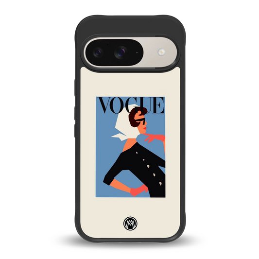 vogue lady back phone cover | glass case for google pixel 9