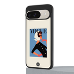 vogue lady back phone cover | glass case for google pixel 9